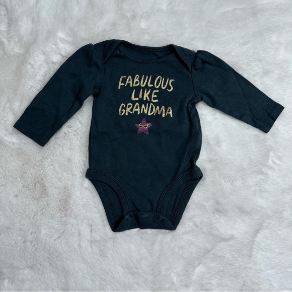 Carters Long Sleeve Baby Girl Graphic Bodysuits - Picture 2 of 6